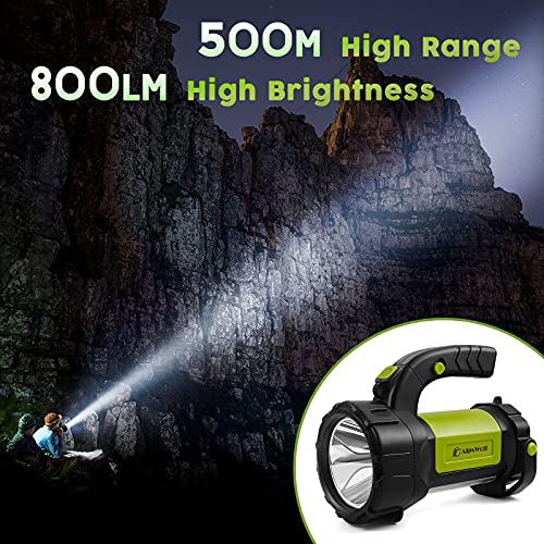 AlpsWolf Rechargeable Camping Lantern with 800LM Brightness, 3600mAh Power Bank, Green, 1 Pack