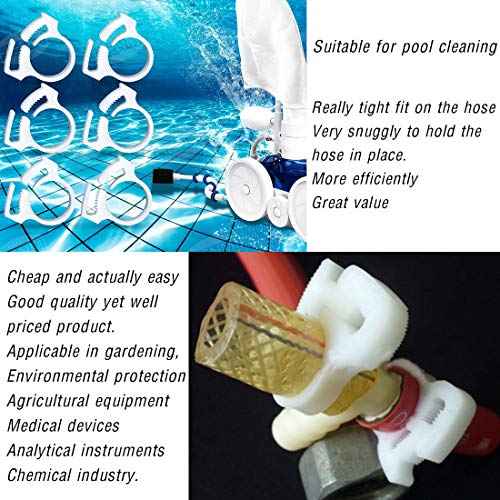 Quickun 1/2" Heavy Duty Double Snap Grip Nylon Hose Clamps Several Ratcheting Adjustable Clamp, 20 Packs