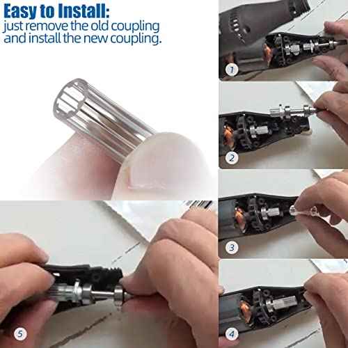 Dremel Replacement Parts, 395 Rotary Tool Coupling Compatible with Dremel Tool Parts 2615294309-4 Pack