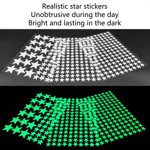 Glow in The Dark Star Stickers for Ceiling Kids Room Decor 354 Pack