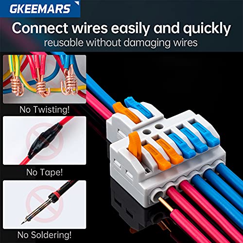 65 Pcs Wire Splicing Connectors Assortment Kit, AWG 28-12, Quick Wire Terminals