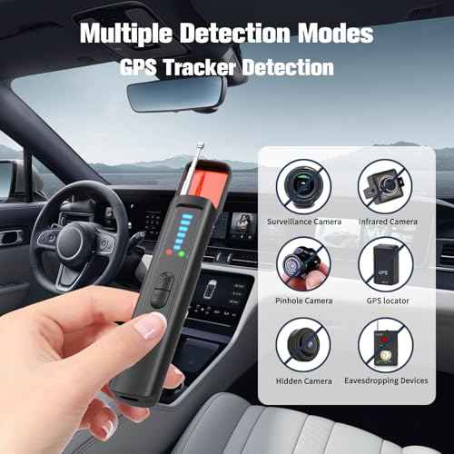 Hidden Camera Detectors, Portable Camera Detectors, Bug Detector Rf Wireless Signal Scanner, GPS Tracker Detector for Home, Hotel, Travel, Office, Bathroom, 6 Levels Sensitivity