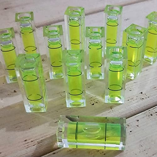 6Pcs Mini Bubble Level Set 10x10x29mm Acrylic Pocket Levels