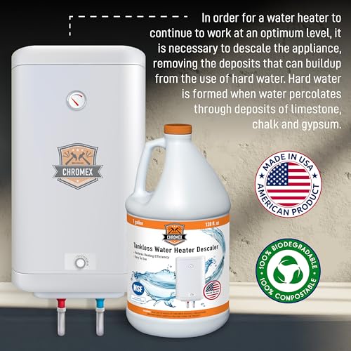 Chromex NSF-Certified Tankless Water Heater Descaling Solution 1 Gallon - Model THIS