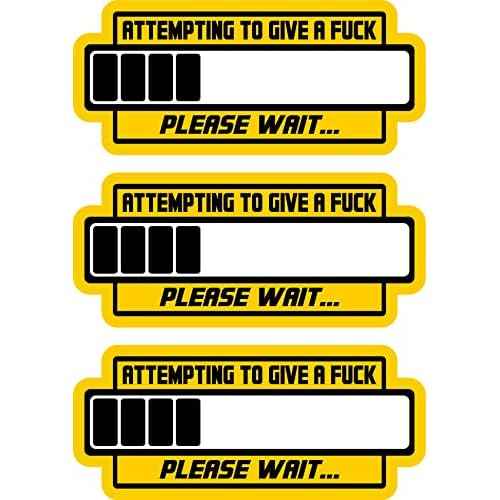 3pcs Cool Stickers Funny Give a Fk Hard Hat Sticker, 2.5 inch - Hardhat Laborer Foreman Loading Wait Welding Welder Decal Oilfield Trash Hard Hat Sticker