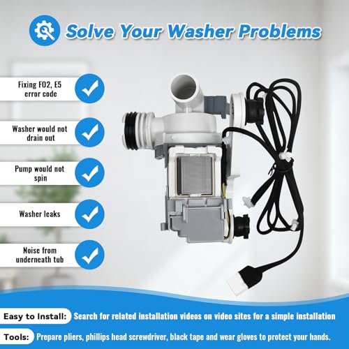 Samsung Washer Drain Pump Assembly DC97-19289F for WA40/WA45/WA48 Series