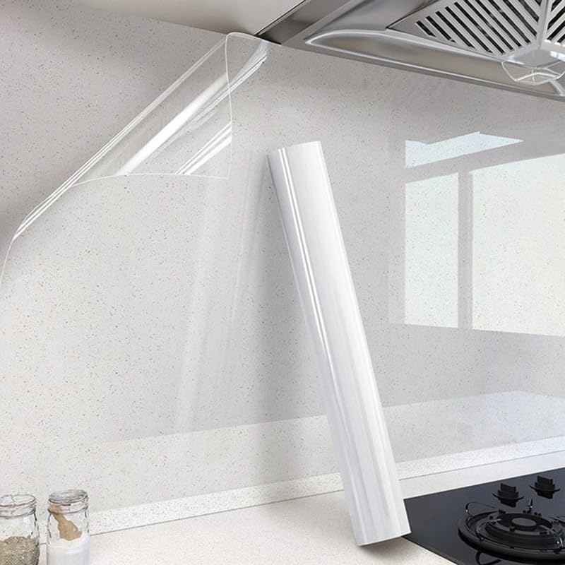 MILEPER Clear Peel and Stick Contact Paper Wallpaper Removable 15.7"x78.8" – Transparent Wall Protector for Kitchen & Home