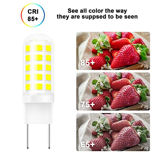 Gaormii Daylight White 5W G8 LED Bulb 2-Pack for microwave hood light, 120V, 500lm, dimmable