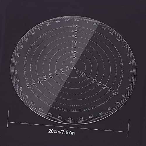 Round Center Finder Compass Clear Acrylic Lathe Centering Tool Circle Gauge for Drawing Circles Wood Turning Lathe Work Tool Circles Diameter