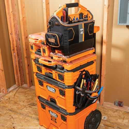 Klein Tools 54812MB MODbox Compact Storage Box, Parts Organizer, Toolbox Connects to MODbox Modular System, Backpack, Tote and Tool Bag