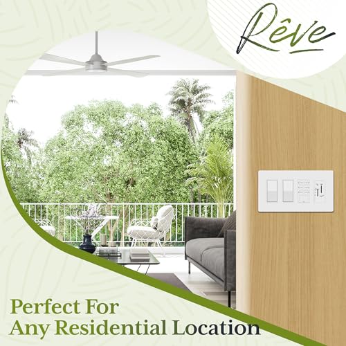 TG 4-Gang White Screwless Decorator Wall Plate Cover - Impact-Resistant