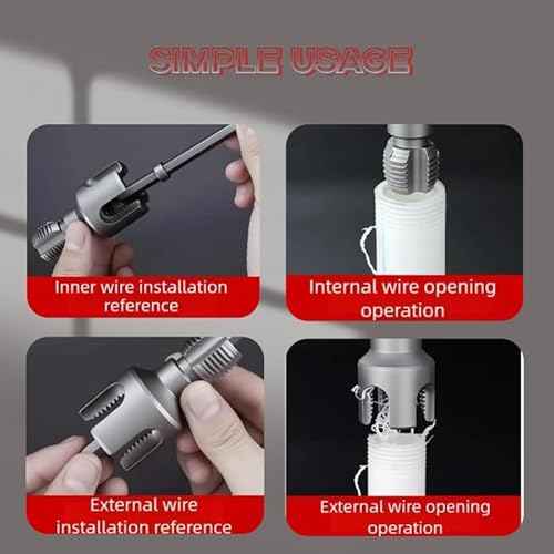 2025 Dual-Function Pipe Threading Tool ? Internal & External Thread Cutter for 1/2" & 3/4" PVC/Plastic Pipes, Pipe Thread Cutting Tool for Plumbers, DIYers, & Contractors (1/2" (DN15)+3/4" (DN20))