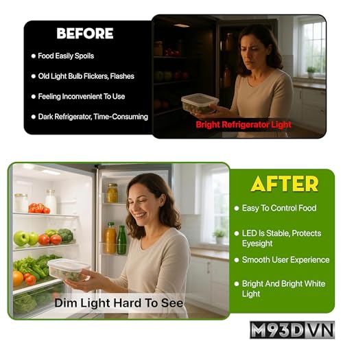 AZH Frigidaire LED Refrigerator Light Bulb 3.5W E27 Replacement 500 Lumen
