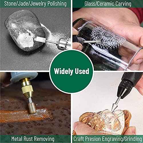 Diamond Grinding Burr Drill Bit Set Compatible with Dremel Rotary Tool 20Pcs Diamond Drill Bits with 1/8" Shank Rotary Tool Accessories for Carving Engraving Grinding Polishing Stone Glass Ceramic