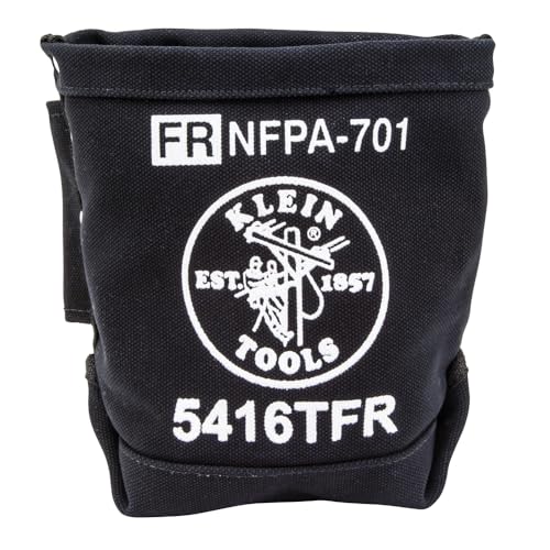 Klein Tools Flame Resistant Canvas Tool Bag with 3 Pockets, 9x5x10 Inch