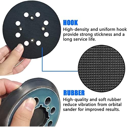 2 Pack 5 Inch 8 Hole Hook and Loop Replacement Sanding Backing Pad Sander Pad for 5" Craftsman CMCW220B & CMEW231 Random Orbit Sander