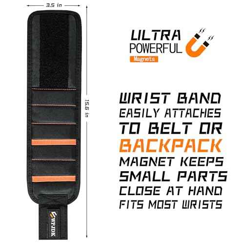 Magnetic Wristband for Holding Screws, Drilling Bits, Nails, Stocking Stuffers Gifts for Men Father's Day Gift Christmas Gifts for Dad Birthday Gifts for Men Dad Gadget Gifts for Husband