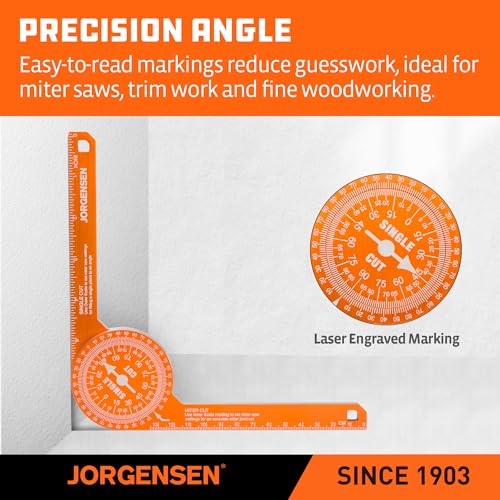Jorgensen 7" Aluminum Miter Saw Protractor | Angle Finder
