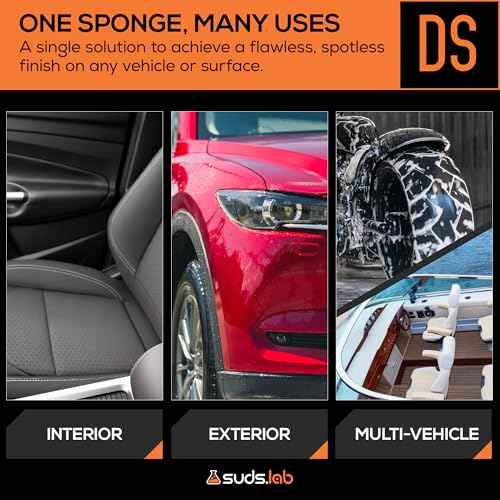 Suds Lab DS Microfiber Detailing Scrub Pad 2 Pack - Car Interior Cleaning & Detailing Microfiber Scrub Pads - Safe On Leather, Vinyl, Plastic, Etc.