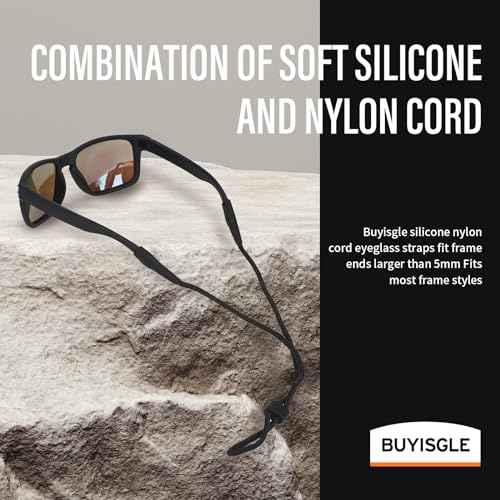 Eye Glasses Holder Strap - Sunglasses Straps Cords for Men Women Kids - Eyeglass Holders Around Neck - Eyewear String Lanyard Retainer - 2 PCS£¨Black