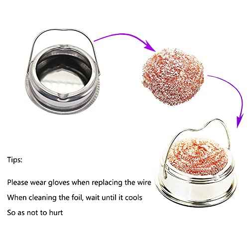 Soldering Tip Cleaner, Soldering Iron Tip Cleaner and Cleaning Copper Wire Ball Kit, Wipe the Soldering Iron and Soldering Iron Tip with Clean Copper Wire Ball, No Water is Needed