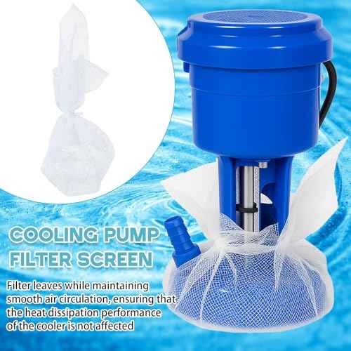 2 Sets 19.7 x 19.7 Inch Swamp Cooler Pump Swamp Cooler Filter Mesh Pump Basket Filter Screen with Cable Zip Ties