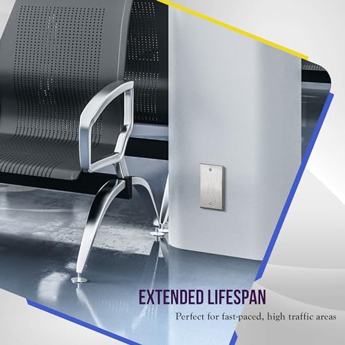 ENERLITES Stainless Steel Wall Plate 1-Gang Silver - Standard Size