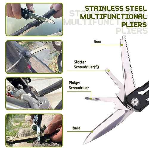 14 in 1 Multitool Pliers Gives One Whistle as a Gift, Professional Pocket Pliers from Wife Daughter to Father Boyfriend Husband on Christmas, Birthday, Valentine's, Father's Day - Samest