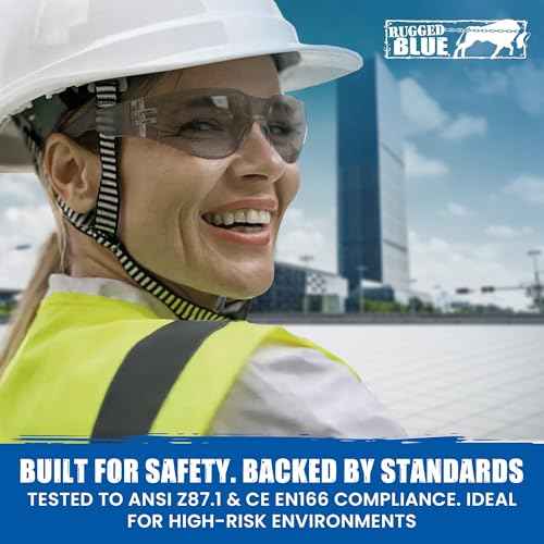 Bifocal Safety Glasses ? Frameless Lightweight Design | Wraparound Lens | ANSI Z87.1+ | Built-In Readers