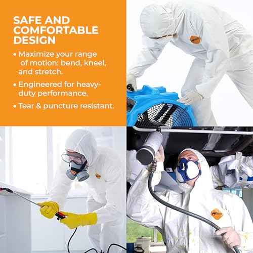 Tiger Tough Heavy Duty All Purpose Coverall, White Safety Suit for Superior Comfort & Protection