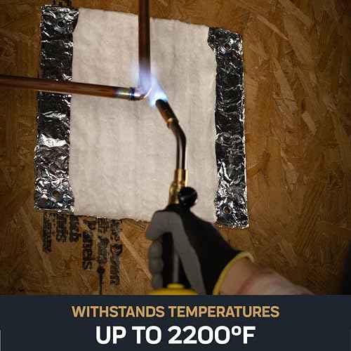 Bernzomatic Heat and Flame Shield with FormFoil Technology ? Moldable, Reusable, Heat Transfer Resistant 12''x12'' Protective Heat Shield with Grommets, Heat Resistant up to 2200¡ÆF