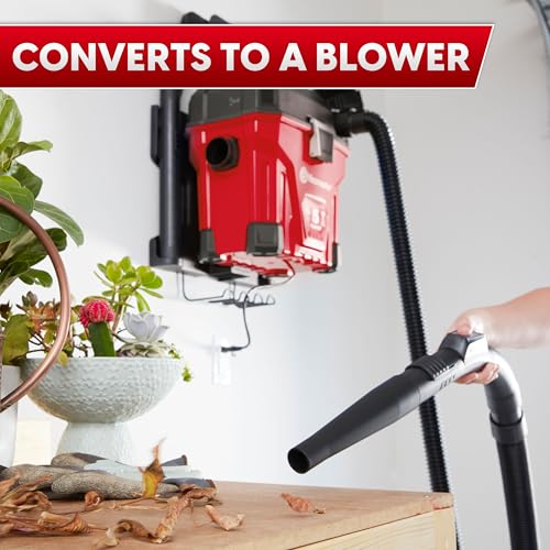 Vacmaster VWMB508 5-Gallon Wet/Dry Shop Vacuum with Remote Control, Red