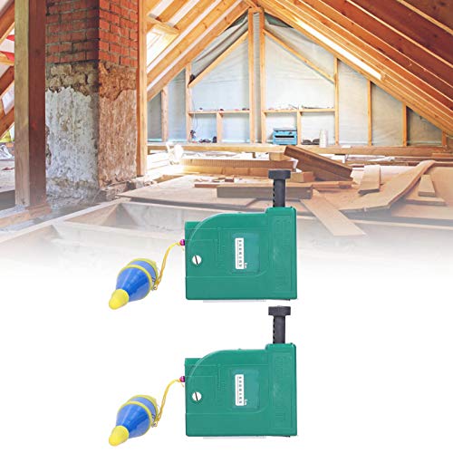 2Pcs 5m Magnetic Plumb Bobs, Alloy Steel Wire Hammer, Green Line Drop