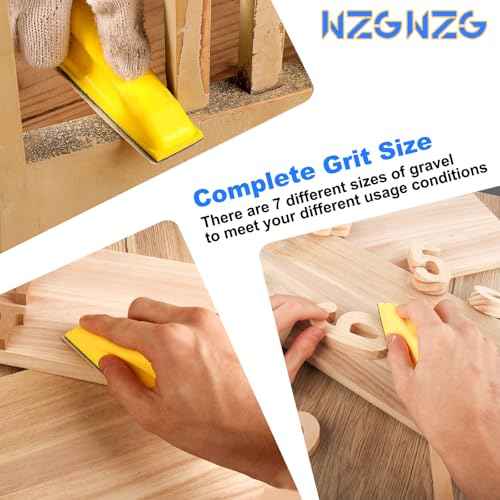 70 Sheets Handle Micro Detail Sander Paper Kit and 3.5¡± x 1¡± Hand Sanding Block, Includes 80 to 600 Grit Sandpaper for Wood Crafts and Metal Finishing, 220 Grit, 320 Grit, 400 Grit, 600 Grit