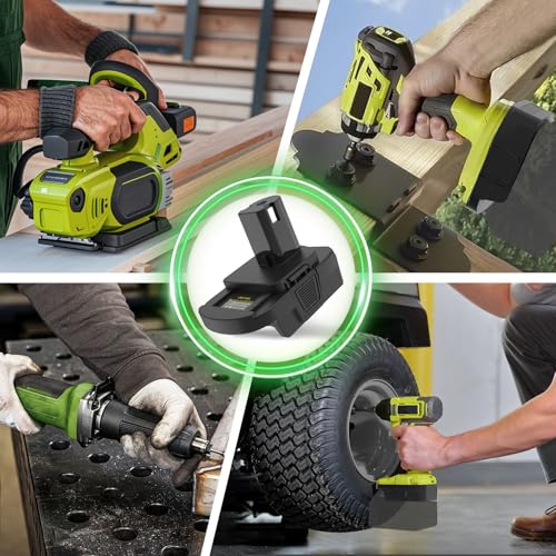 Battery Adapter Compatible with DeWalt 18V/20V & Compatible with Milwaukee 18V to Work for Ryobi One+ 18V Tools (No USB Port)
