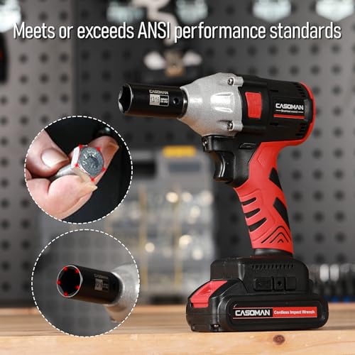 CASOMAN 3/8" Drive 13/16" 5-Point Impact Grade Utility Socket, CR-MO, Removes and Installs Penta Nuts and Bolts