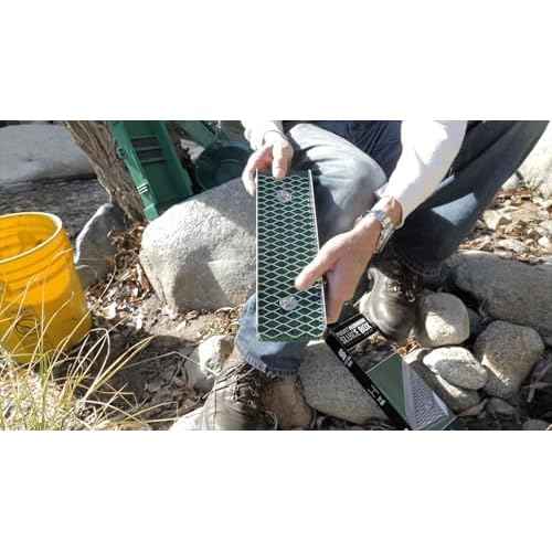 Sluice Fox Pocket Gold Sluice Box - 12 inch Portable Aluminum Alloy Mini Sluice Box with Miner's Moss and V Matting - Prospecting Sluice for panning Tool Kits