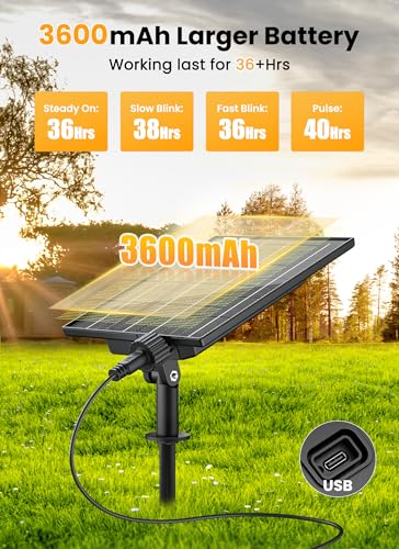 Brightown Black 108FT 52LED Solar String Lights Outdoor Waterproof with Remote & USB
