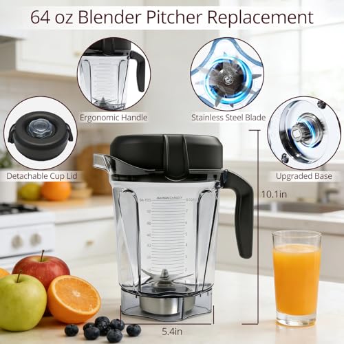 64oz Vitamix Blender Pitcher Replacement Cup - Sqalvox