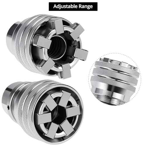 QWORK Adjustable Universal Socket Wrench, 10-19mm Adjustable Drive Socket Wrench Sleeve, 3/8" Drive Manual Socket Wrench