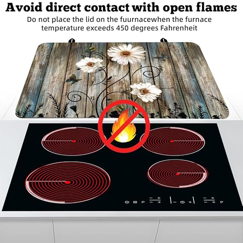 Daisy Variation Stove Top Cover for Electric Stoves - Heat-Resistant Silicone Protector