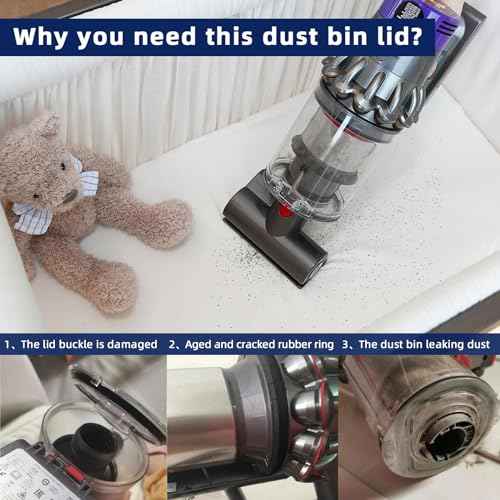 Dust Bin Lid Replacement for Dyson V7 V8 SV10 SV11 Vacuum Cleaner, Dust Bucket Accessaries (for Bin Lid V7 V8 SV10 SV11)