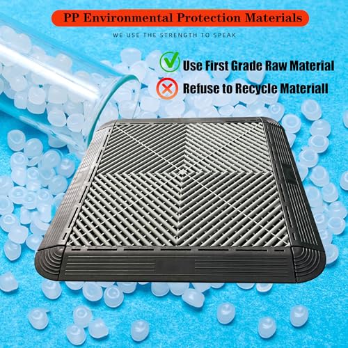 Brand HTWELL Special Accessories£ºTransition Edge Kit,Only fit HTWELL Interlocking Garage Floor Tiles, Not with Other Brands£¨12 Male_Edges,Black£©