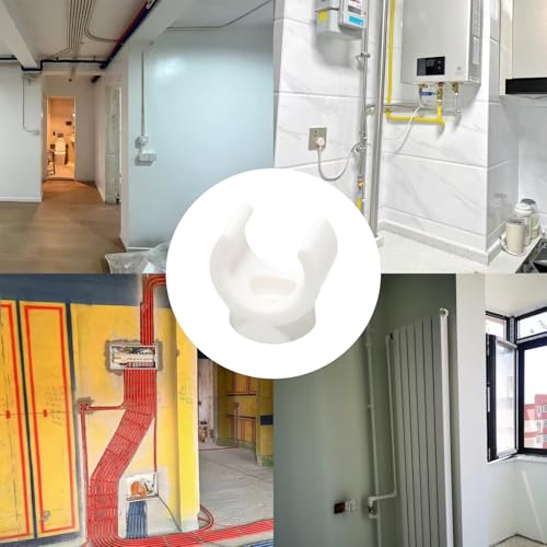 50Pcs 1/2 Inch PEX Pipe Clamps Clips, PEX Clips, Water Pipe Hangers Clamps, White Plastic U Pipe Clamps for Secure Pipe Installations