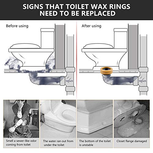Extra Thick Wax Ring for Toilet Replacement Kit with Flange Bolts