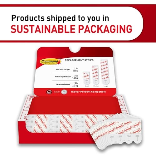 Command Poster Strips Small Pack of 64 – Damage-Free Wall Hanging