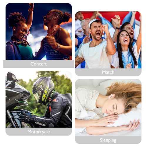 Ear Plugs for Sleeping Noise Cancelling - Reusable Silicone Earplugs for Concert, Motorcycle, Sports and Festivals, 30dB Noise Reduction, Washable Hearing Protection - Pink