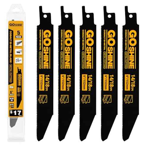 5 Pack 6 inch 14/18TPI Automatic Dismantling Reciprocating Saw Blades for Metal, 6¡±Reciprocating Saw Blades Replace Milwaukee and Diablo Saw Blade