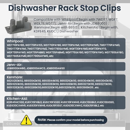 WPW10195622 Dishwasher Rack Stop Clip 2Pack for Whirlpool & Kenmore