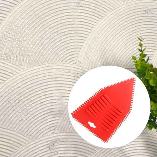 Plastic Notched Trowel, 5 in 1 Multi-Size Tile Trowel, Flexible Grout and Adhesive Applicator for Professional Contractors and DIY Home Improvement
